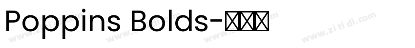 Poppins Bolds字体转换